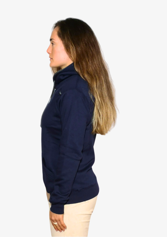 ZIP HOODIE Royal Navy - unissexo