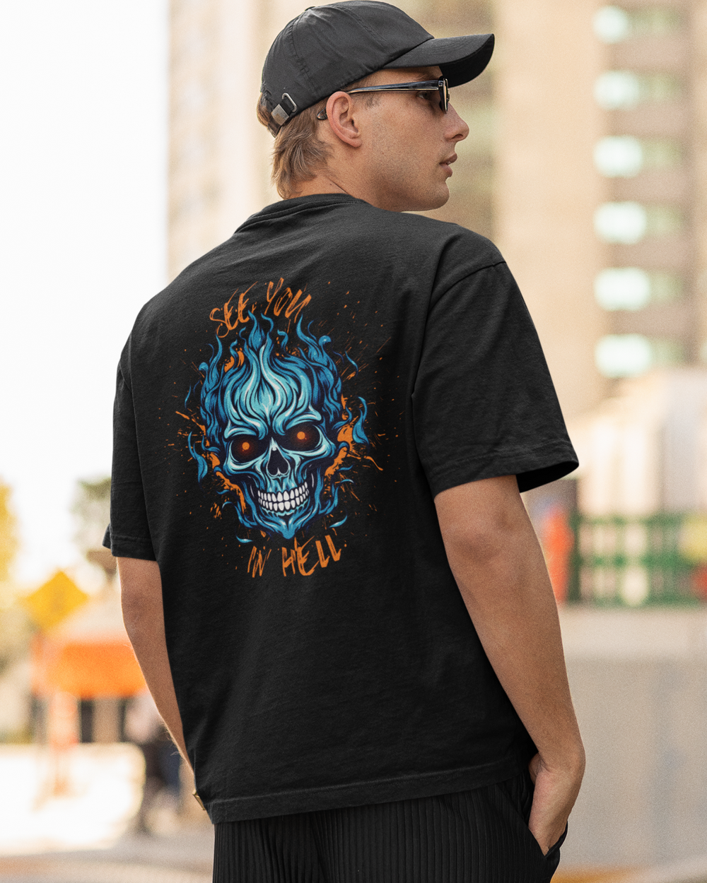 T-shirt Oversize SEE YOU IN HELL – Black | False Grip x TugaSox