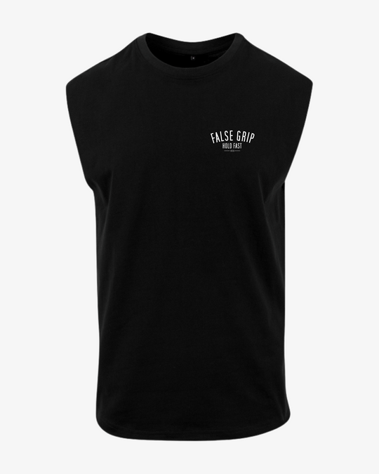 t-shirt sem mangas pretafrente - vikings of the box da false grip hold fast