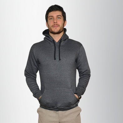 Steel Grey -  Pullover hoodie unissexo | Steel Grey - Unisex pullover hoodie