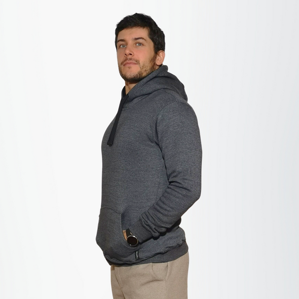 Steel Grey -  Pullover hoodie unissexo | Steel Grey - Unisex pullover hoodie