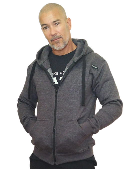 STORM GREY ZIP-UP HOODIE mASCULINOFRENTE3
