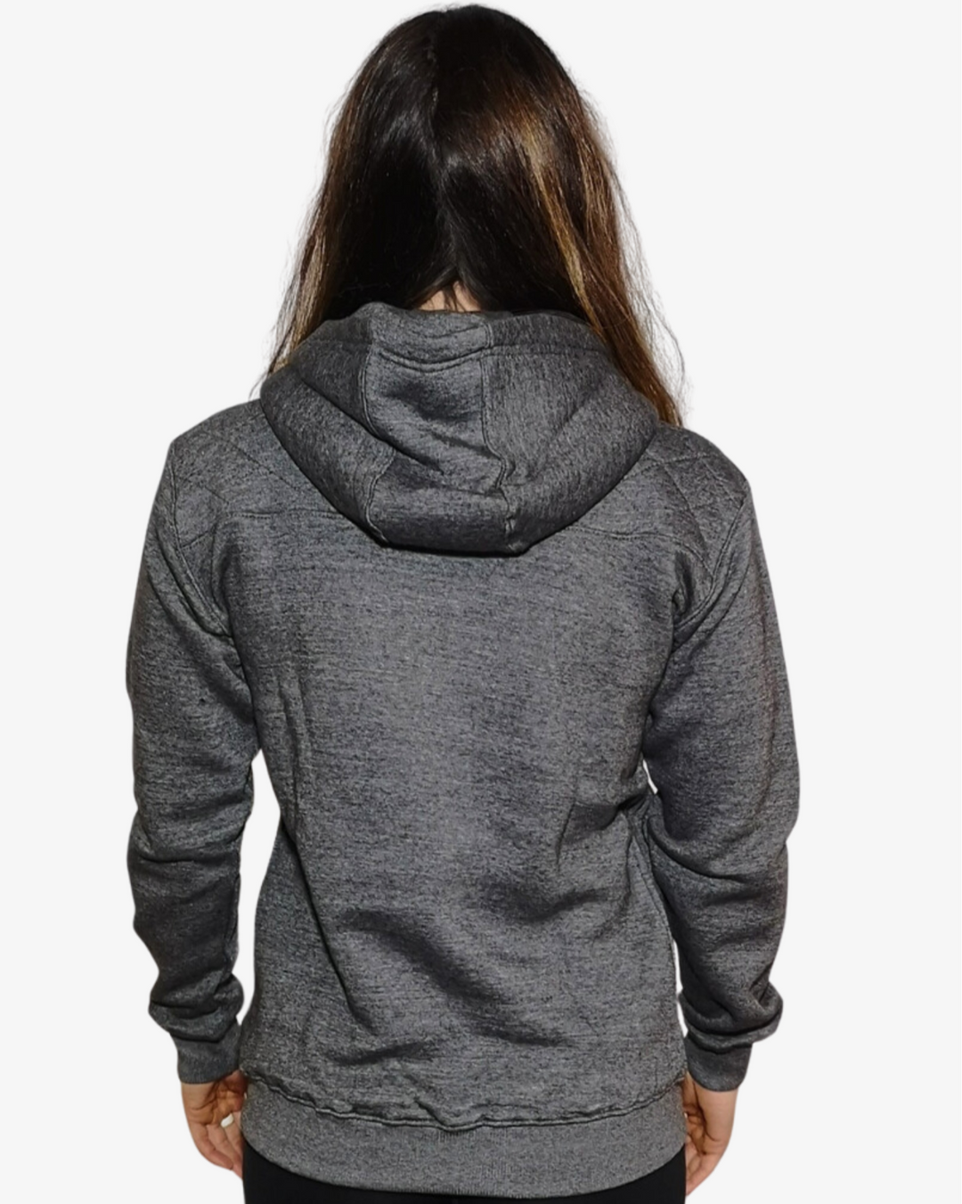 STORM GREY ZIP HOODIE FEMININO COSTAS