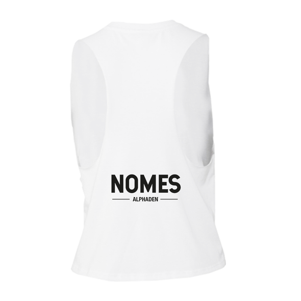 Crop Tank - CrossFit Alphaden - WHITE | Ladies Crop Tank WHITE - CrossFit Alphaden
