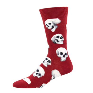 Sacred skulls - Dark Red - Men Crew socks