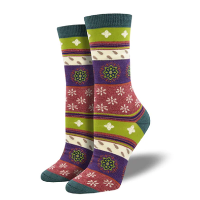 Marrakesh Motif- Ladies Bamboo Crew socks