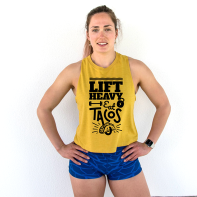 Tacos Day - Crop Tank Mustard yellow