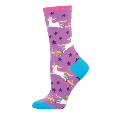 Badass Unicorn - Ladies Crew socks