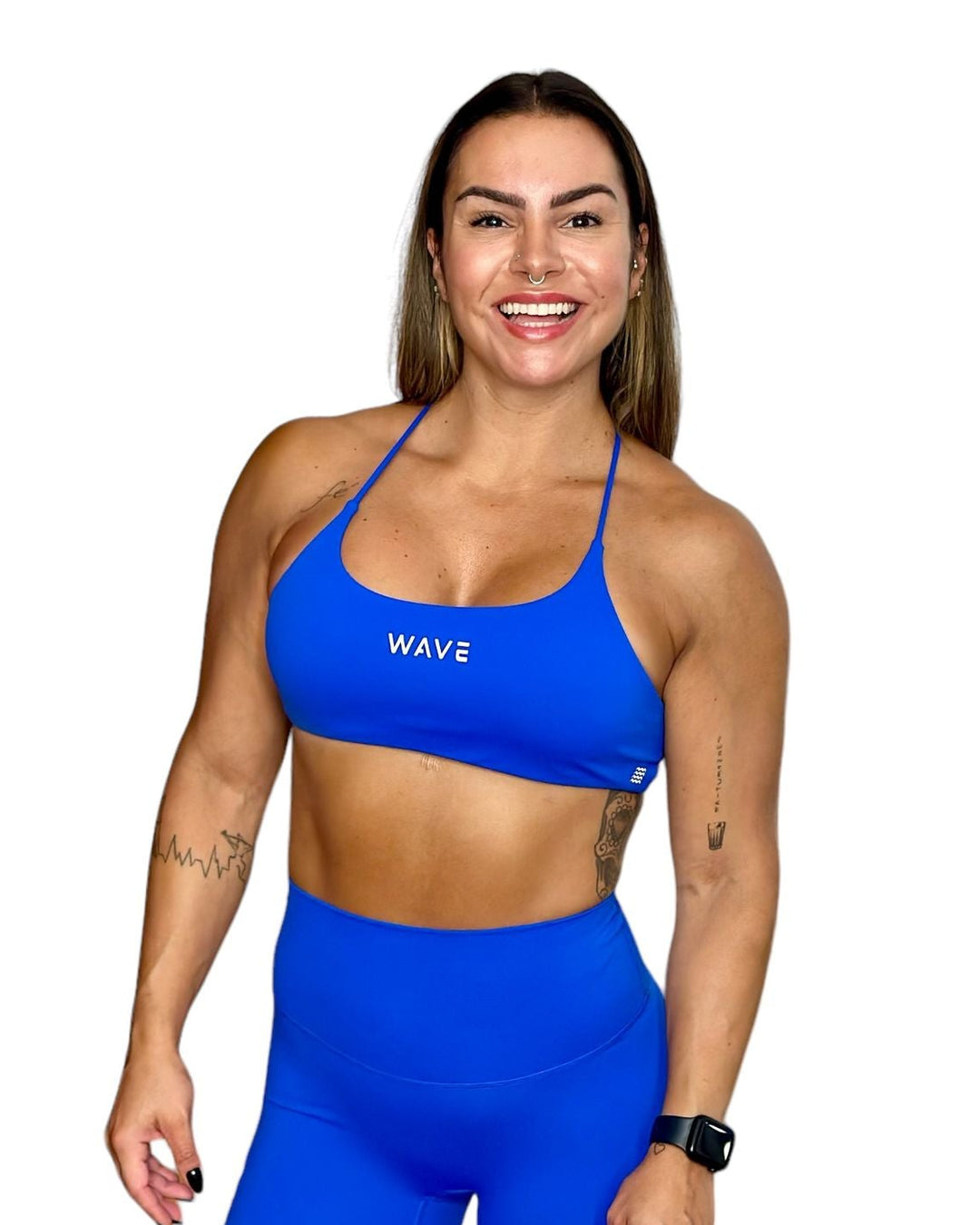 Sport bra Azul elétrico Wave Fitness Más Palomas 