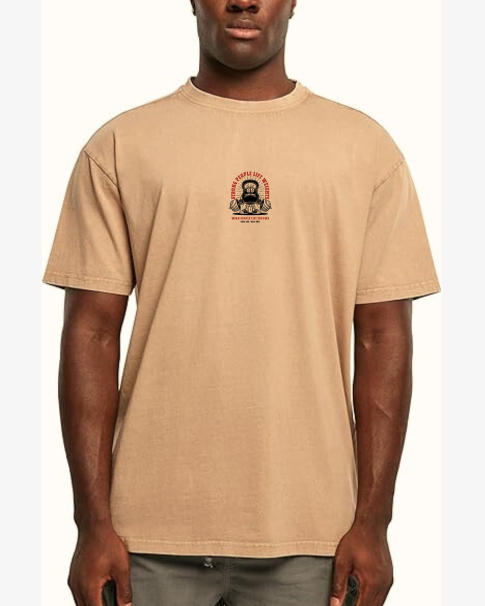 T-Shirt STRONG PEOPLE Oversize | Dune
