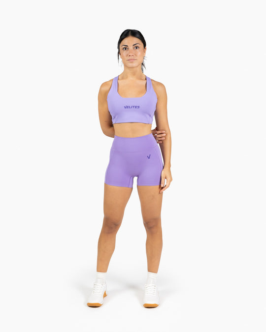 SHORTS VELITES HOLO MEDIUM WISTERIA FRENTE FULL BODY
