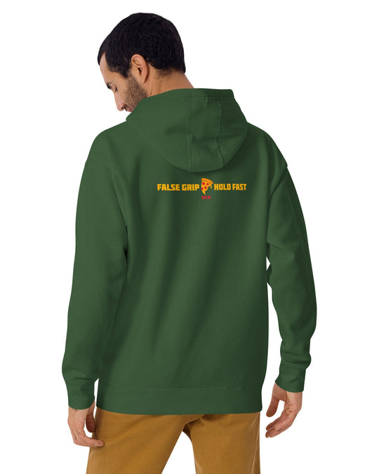 WILL LIFT FOR PIZZA HOODIE FOREST FRENTE COSTAS