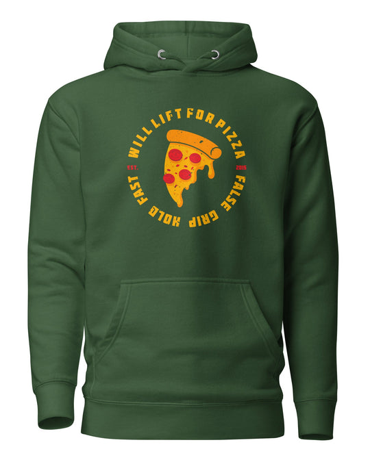 WILL LIFT FOR PIZZA HOODIE FOREST FRENTE