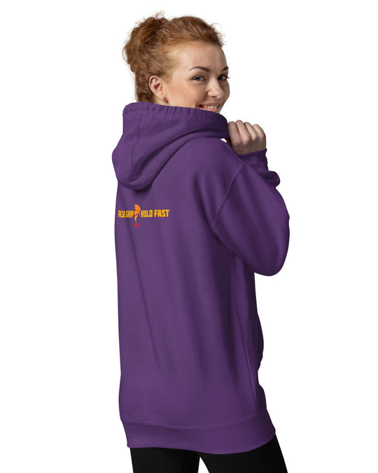 WILL LIFT FOR PIZZA HOODIE PURPLE  FRENTE LATERAL