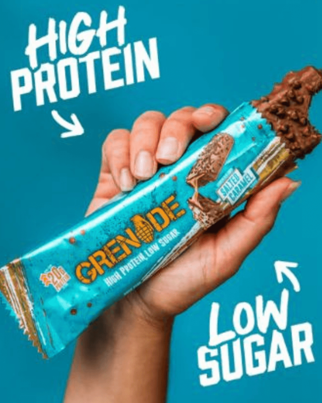 Barra Proteica Grenade - 60g - Chocolate Chip Salted Caramel - TugaSox Fitness Store