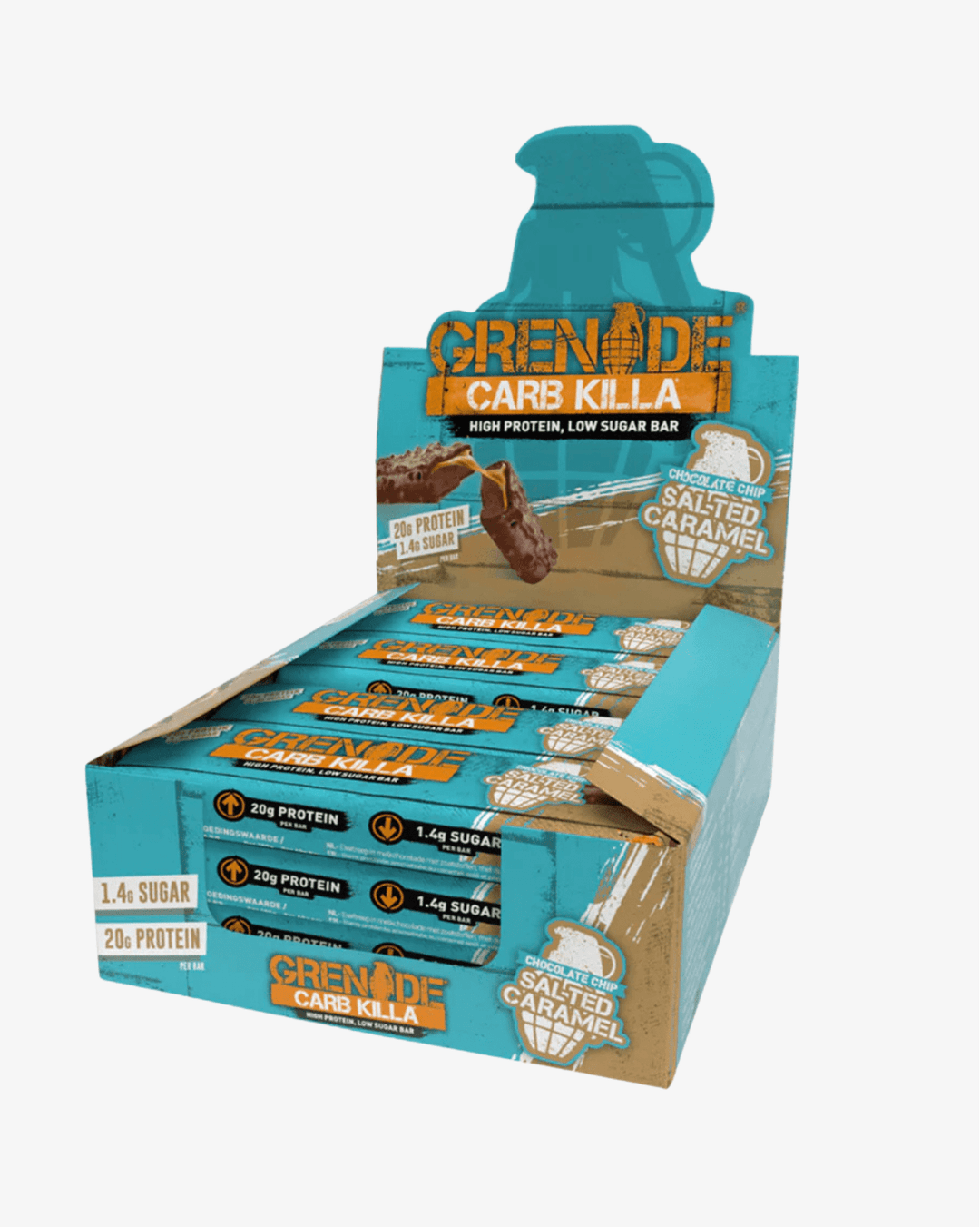 Barra Proteica Grenade - 60g - Chocolate Chip Salted Caramel - TugaSox Fitness Store