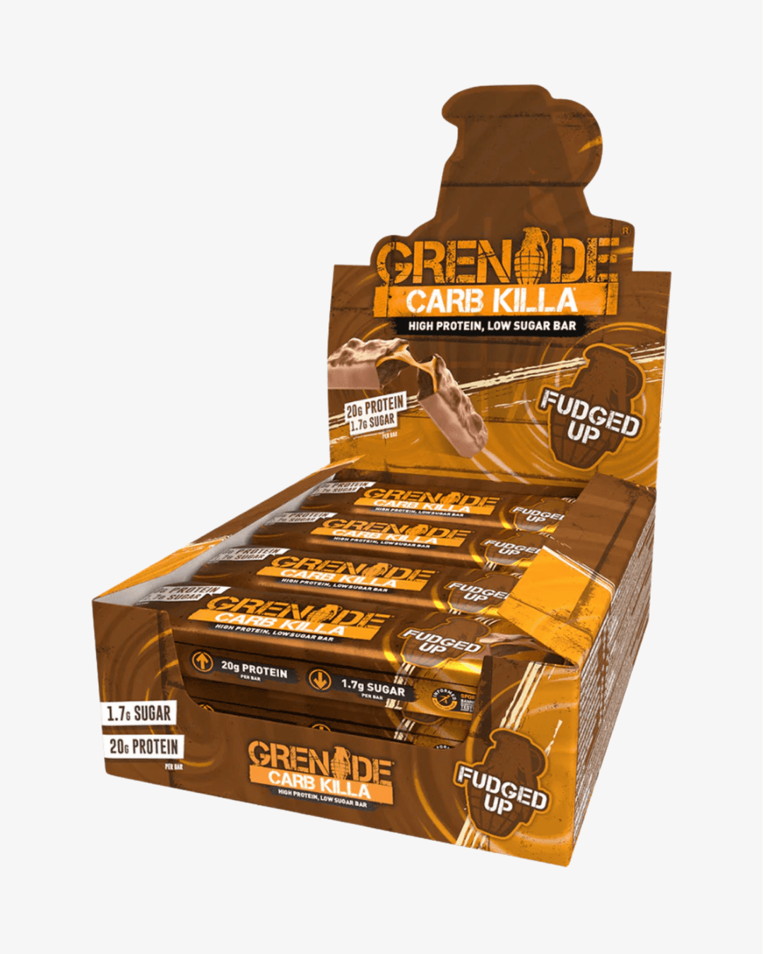 Barra Proteica Grenade - 60g - Fudged UP - TugaSox Fitness Store