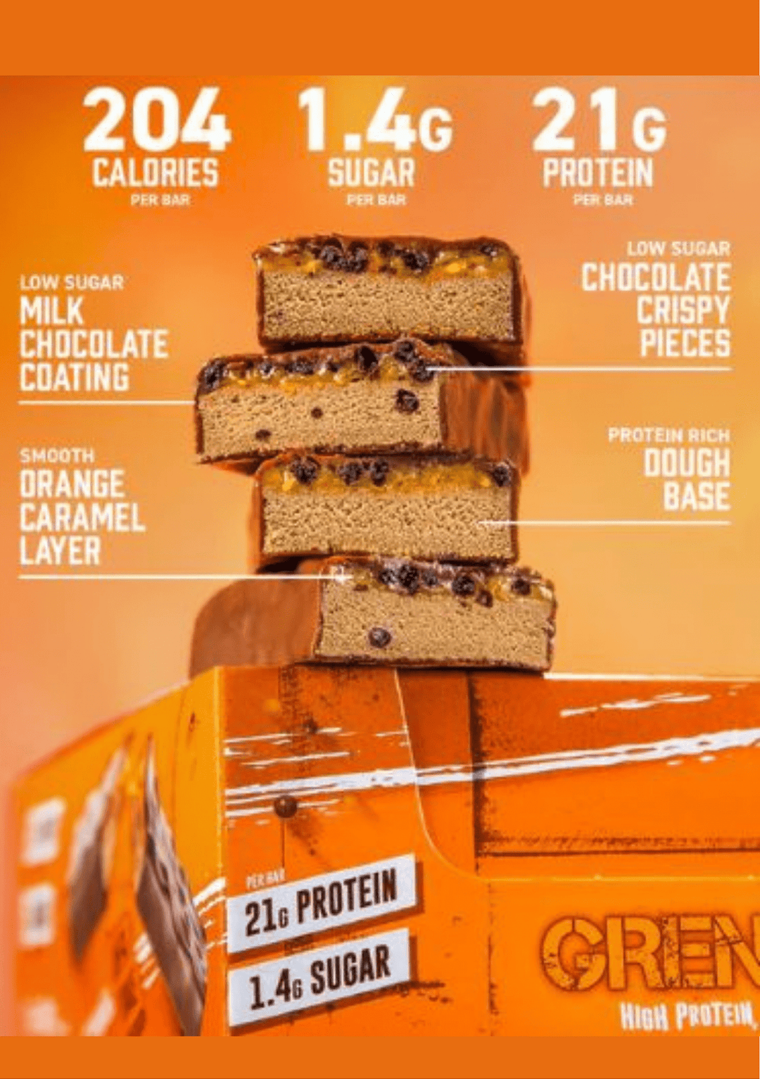 Barra Proteica Grenade - 60g - Jaffa Quake - TugaSox Fitness Store