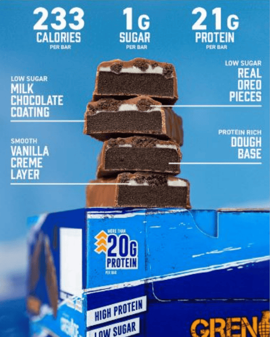 Barra Proteica Grenade - 60g - Oreo - TugaSox Fitness Store