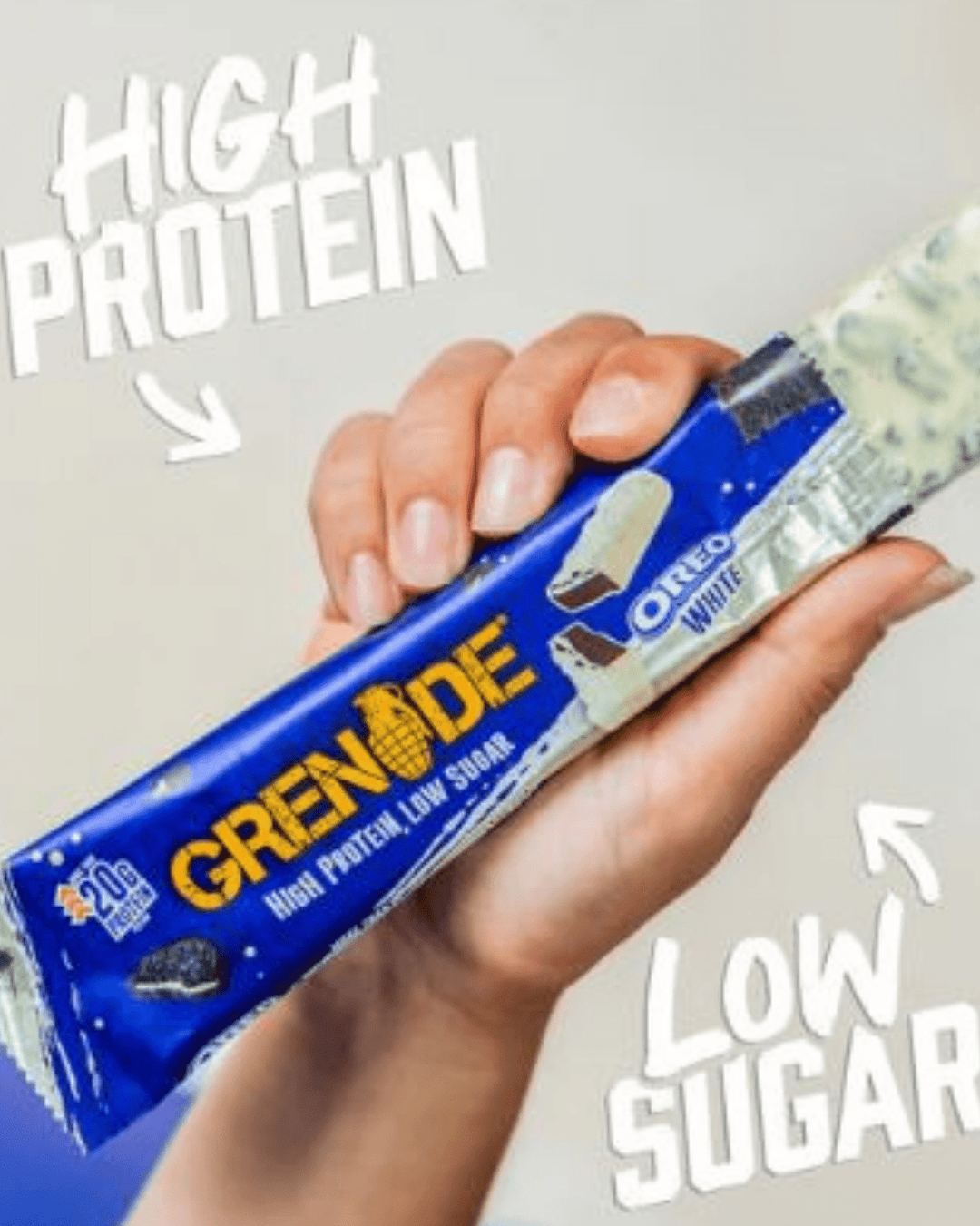 Barra Proteica Grenade - 60g - Oreo White - TugaSox Fitness Store