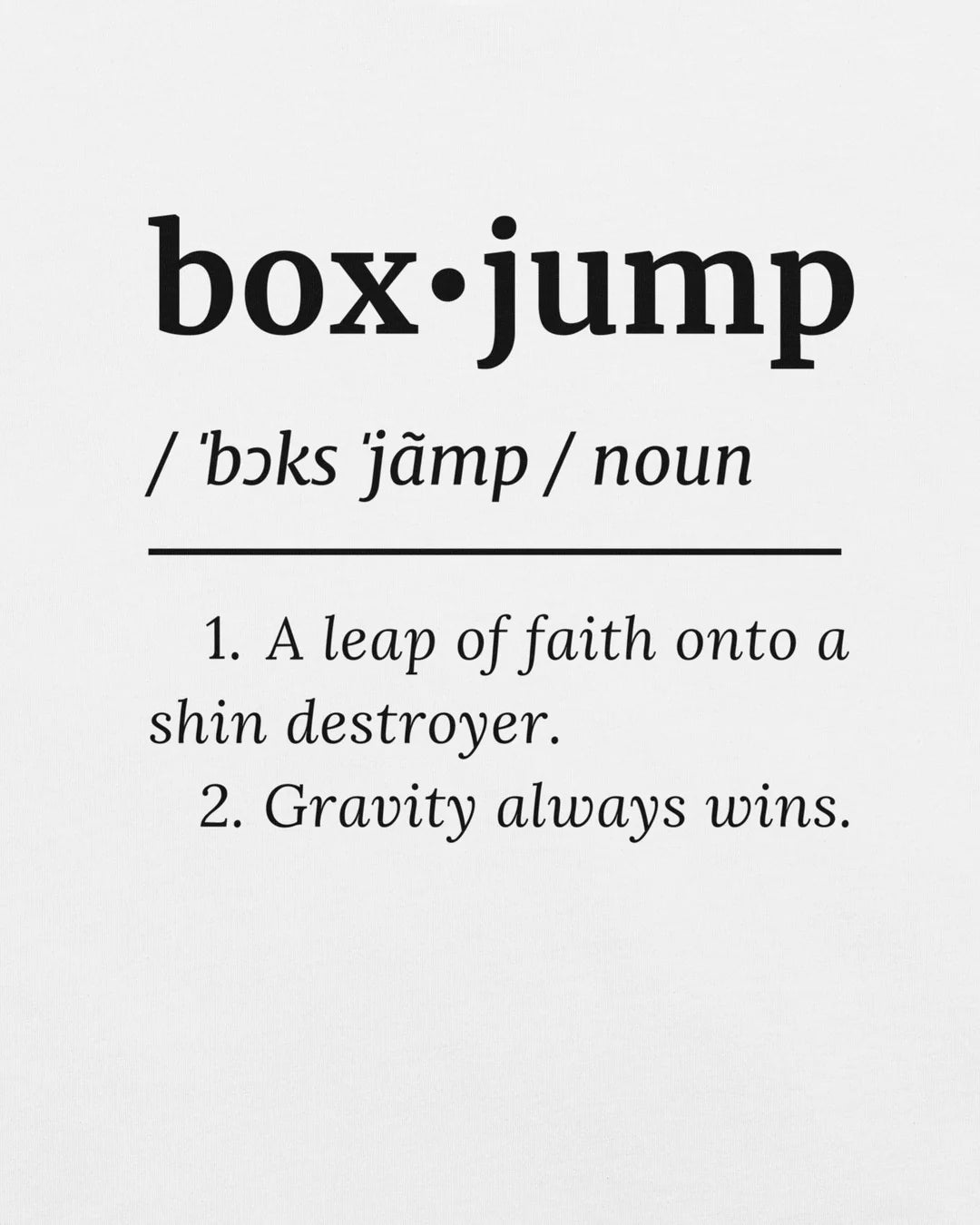 Box Jump Definition Unisex Tee | Cult - ionary Collection - TugaSox Fitness Store