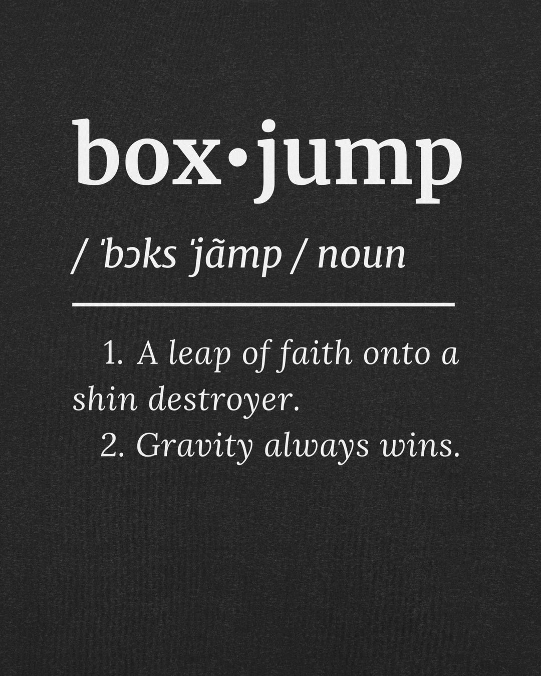 box jump definition unisex tee design