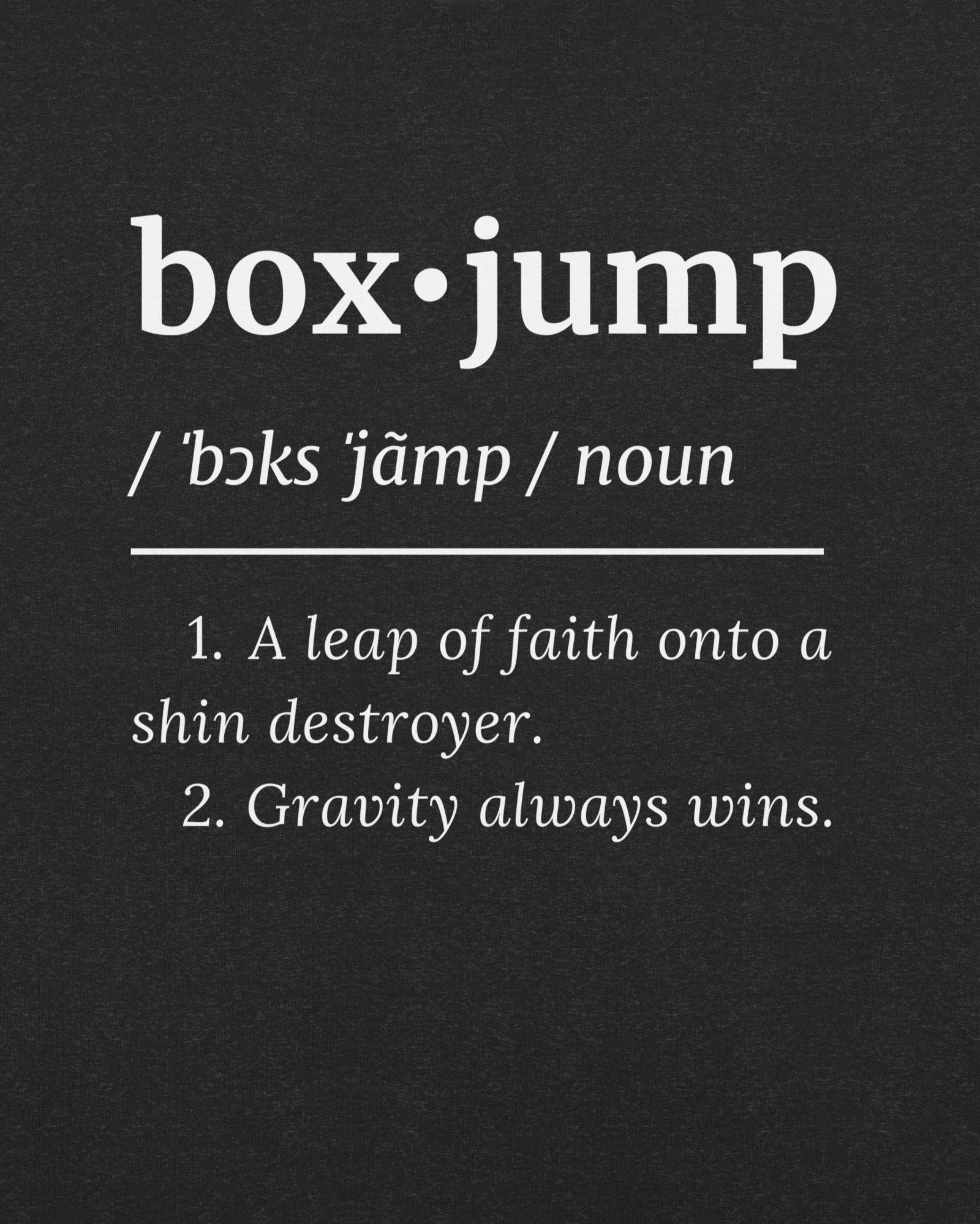 box jump definition unisex tee design