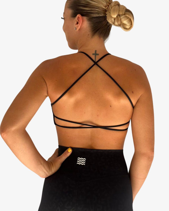 Bra Wave MÁSPALOMAS | Black - TugaSox Fitness Store