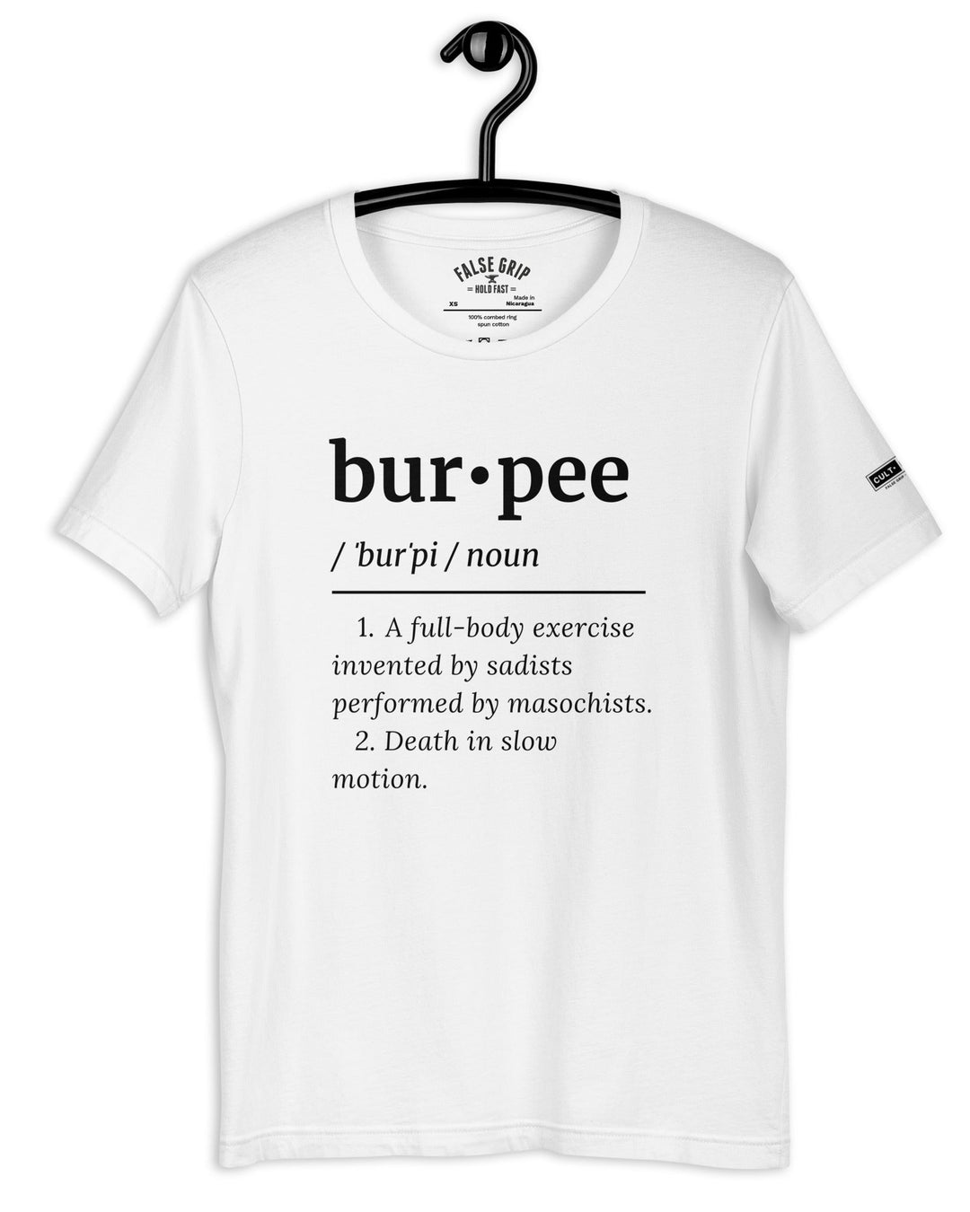 burpee definition unisex tee front