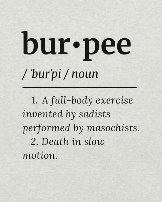 burpee definition unisex teedesign