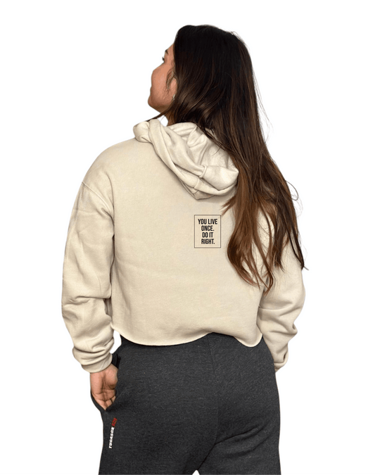 Crop Hoodie Move Easy - LIFE. - TugaSox Fitness Store