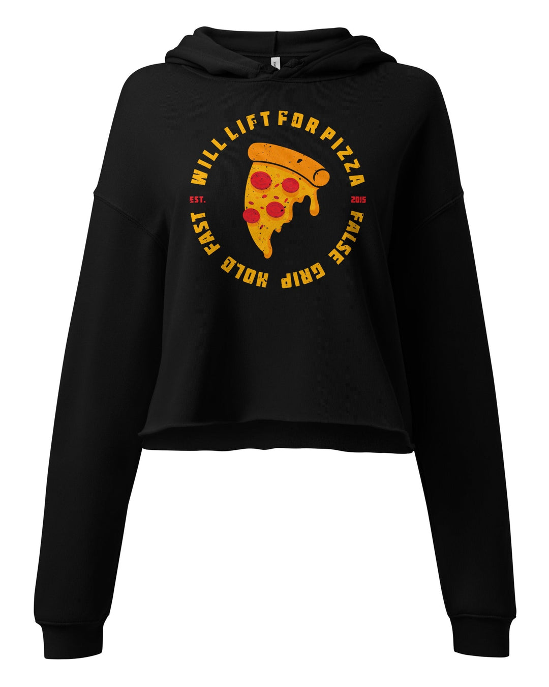 Crop Hoodie "Will Lift for Pizza" - TugaSox Fitness Store