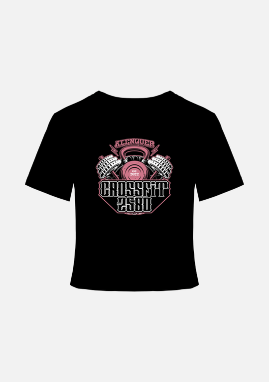 CROP T - SHIRT - CrossFit 2580 (Alenquer) - Black Edição LIMITADA - TugaSox Fitness Store