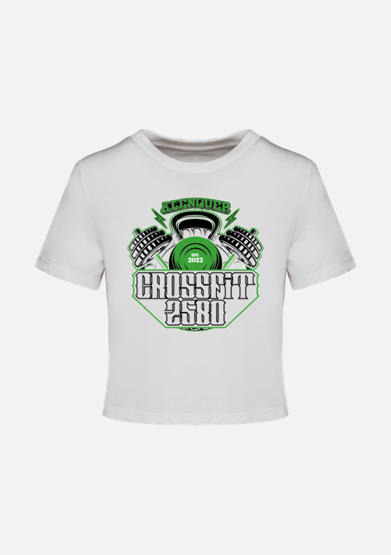 CROP T - SHIRT - CrossFit 2580 (Alenquer) - White - TugaSox Fitness Store