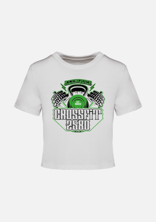 CROP T - SHIRT - CrossFit 2580 (Alenquer) - White - TugaSox Fitness Store