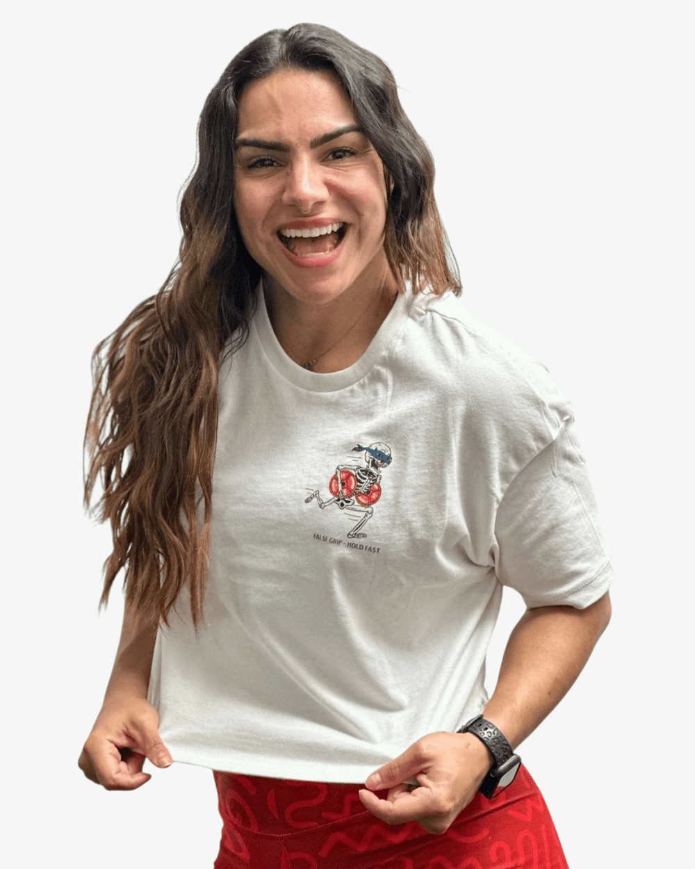 Crop T-Shirt Oversize FOREVER GAINS | Antique White - TugaSox Fitness Store