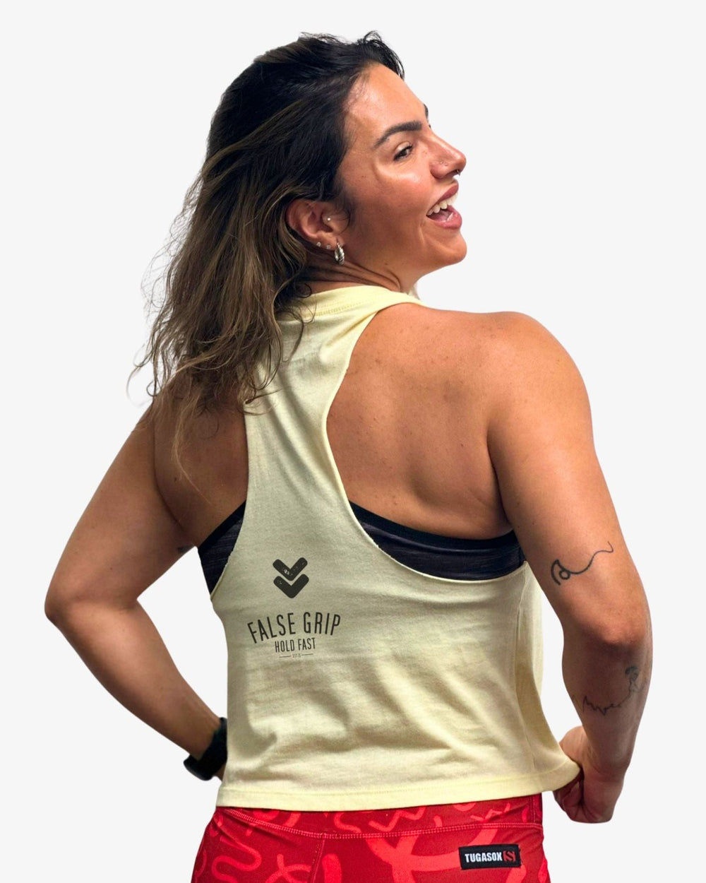 Crop Tank BURPEES SUCK | Vanilla - TugaSox Fitness Store