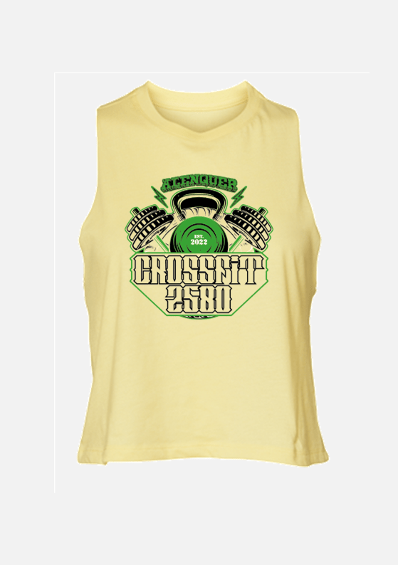 CROP TANK - CrossFit 2580 (Alenquer) - Vanilla / White - TugaSox Fitness Store