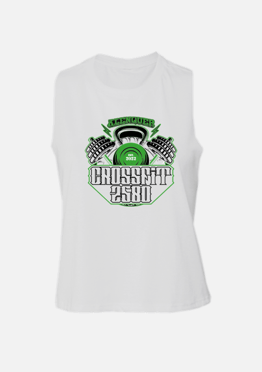 CROP TANK - CrossFit 2580 (Alenquer) - Vanilla / White - TugaSox Fitness Store