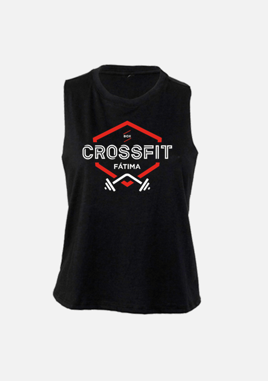 CROP TANK - CrossFit Fátima - Black / Grey / Teal - TugaSox Fitness Store