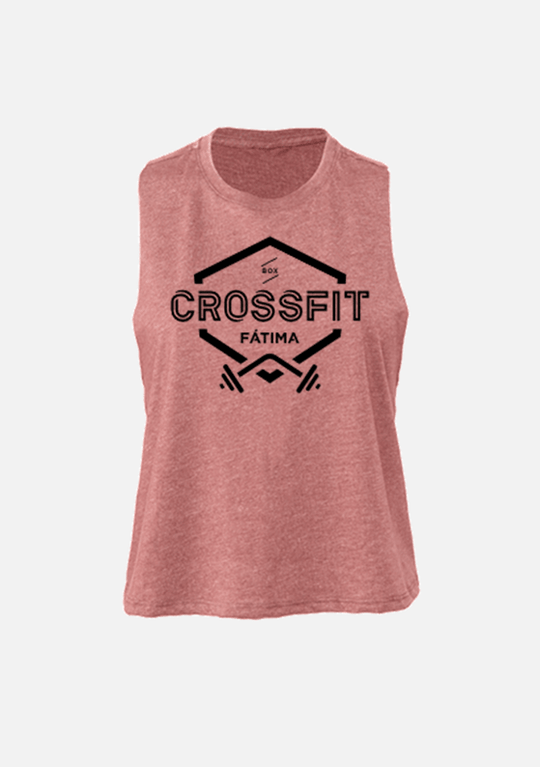 CROP TANK - CrossFit Fátima - Vanilla / Rose / L. Grey - TugaSox Fitness Store