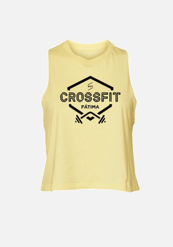 CROP TANK - CrossFit Fátima - Vanilla / Rose / L. Grey - TugaSox Fitness Store