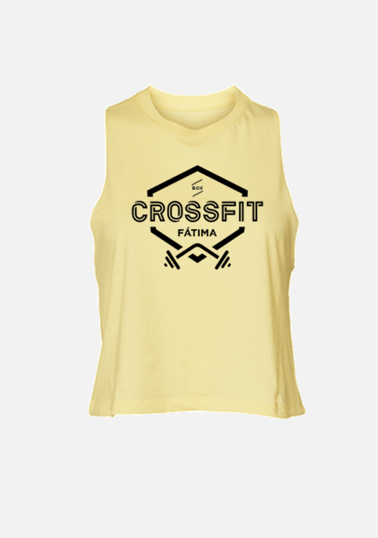 CROP TANK - CrossFit Fátima - Vanilla / Rose / L. Grey - TugaSox Fitness Store