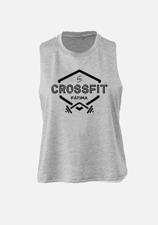 CROP TANK - CrossFit Fátima - Vanilla / Rose / L. Grey - TugaSox Fitness Store
