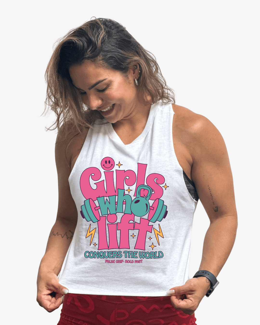 Crop Tank Girls Who Lift - TugaSox Fitness Store