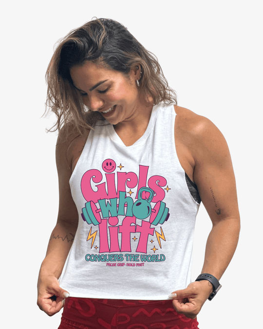 Crop Tank Girls Who Lift - TugaSox Fitness Store