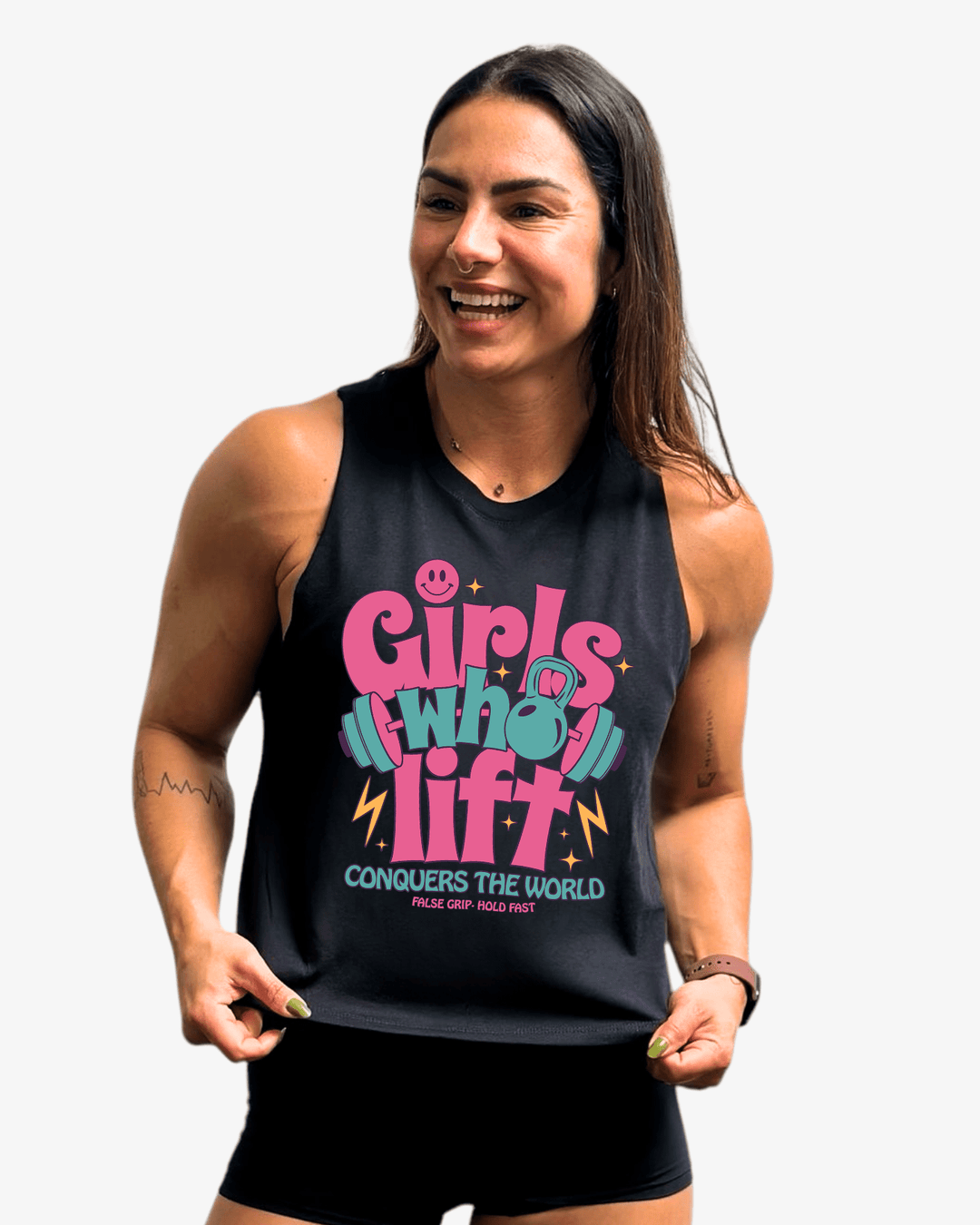 Crop Tank Girls Who Lift - TugaSox Fitness Store