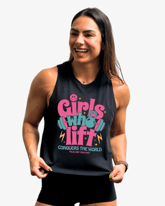 Crop Tank Girls Who Lift - TugaSox Fitness Store