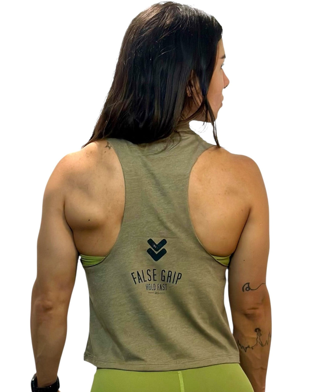 Crop Tank UNICORN | Olive Green - TugaSox Fitness Store