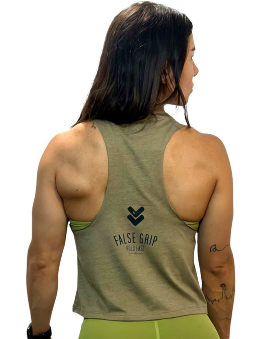 Crop Tank UNICORN | Olive Green - TugaSox Fitness Store